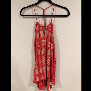 Free People embroidered tunic tank